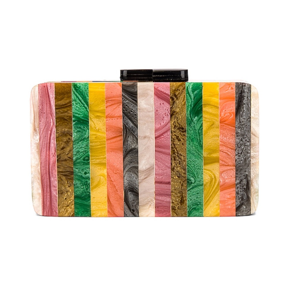 Jamie clutch in rainbow
